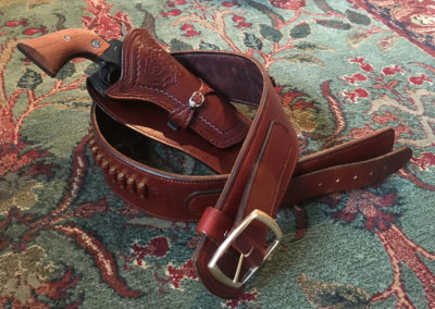 Leather Western Style belt and holster set